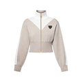 Cropped Color-Blocked Zip-Up Jacket