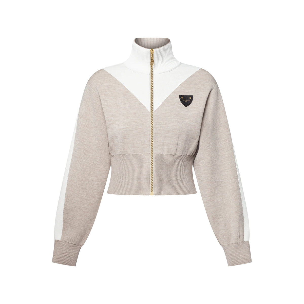 Cropped Color-Blocked Zip-Up Jacket