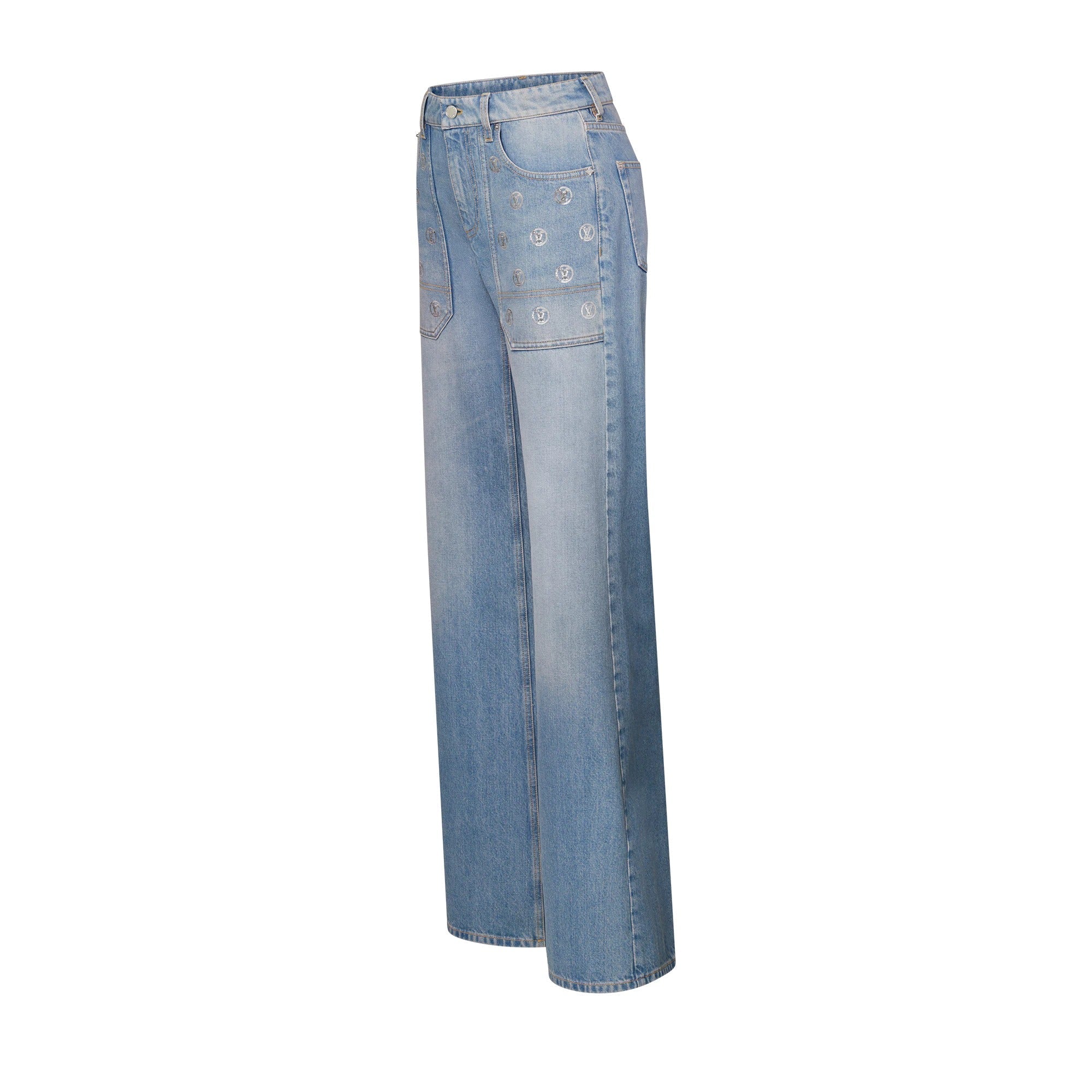 Signature Sequin Accent Flared Jeans