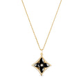 Color Blossom XL Star Medallion, Yellow Gold, Onyx and Diamond