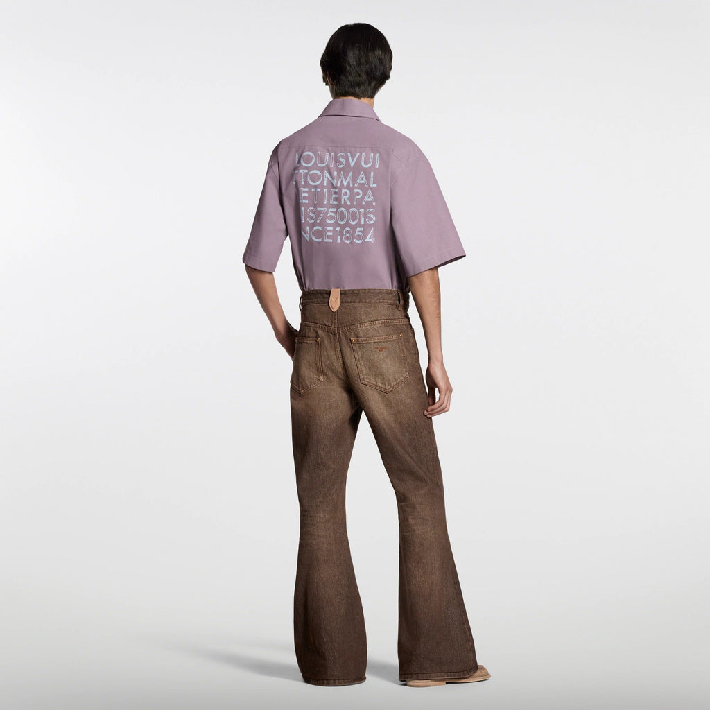 Coffee Indigo Denim Bootcut Pants