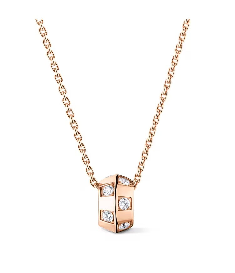 Le Damier de Louis Vuitton Pendant, Rose Gold and Diamonds