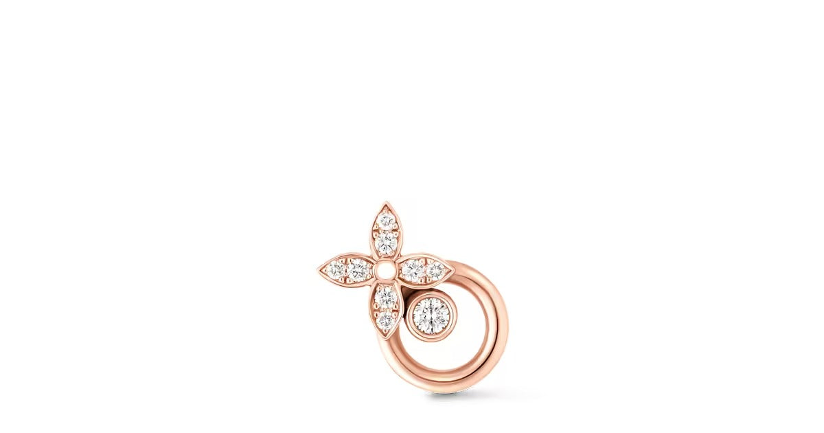 Idylle Blossom Earring, Pink Gold and Diamonds - per unit