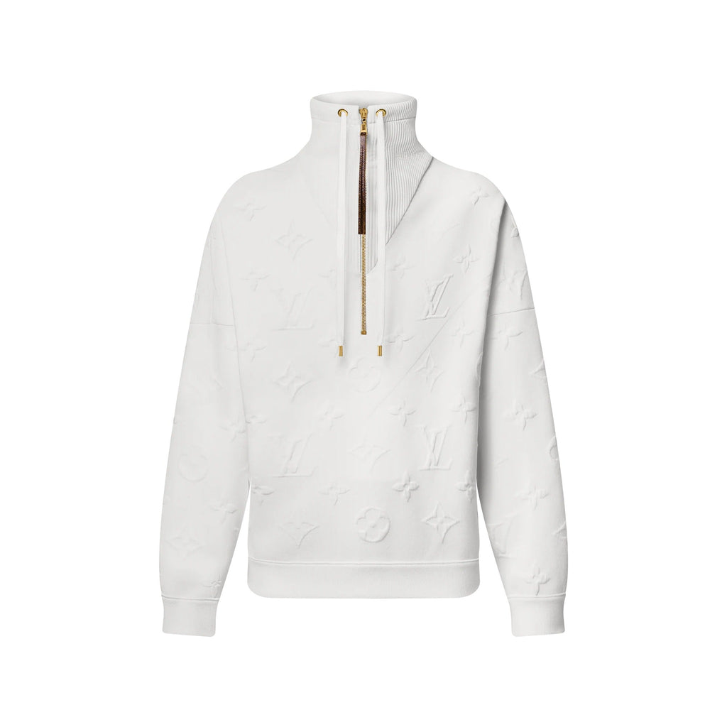 3D Monogram Ribbed Neck Sweater
