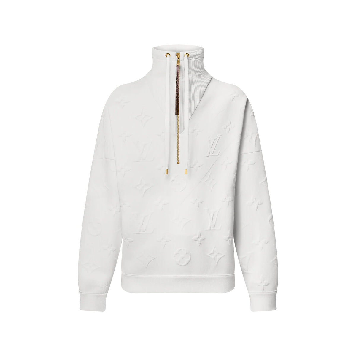 3D Monogram Ribbed Neck Sweater