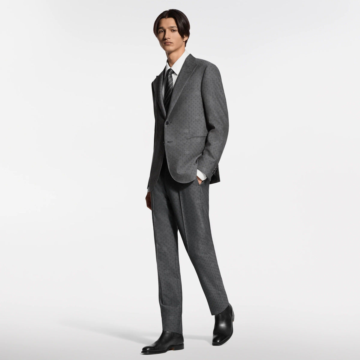 Damier Jacquard Cigarette Pants