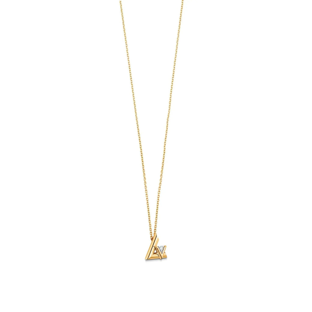 LV Volt One Small Pendant, Yellow Gold And Diamond