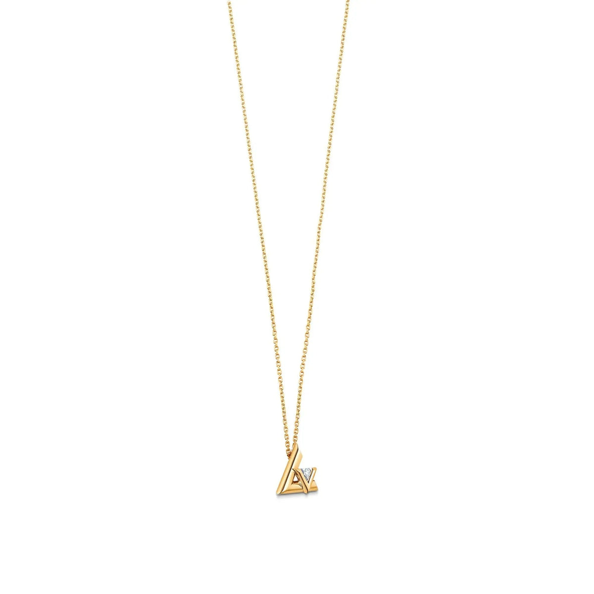 LV Volt One Small Pendant, Yellow Gold And Diamond