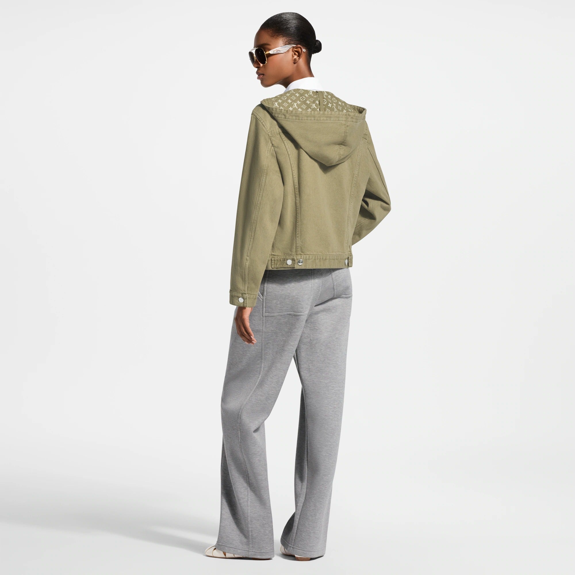 Hooded Inside-Out Monogram Jacket