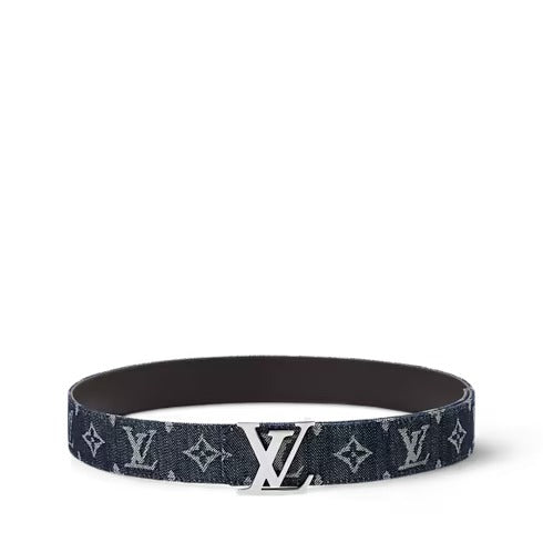 LV Initiales Monogram Denim 40mm Belt