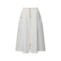 Monogram Zipper Front Skirt