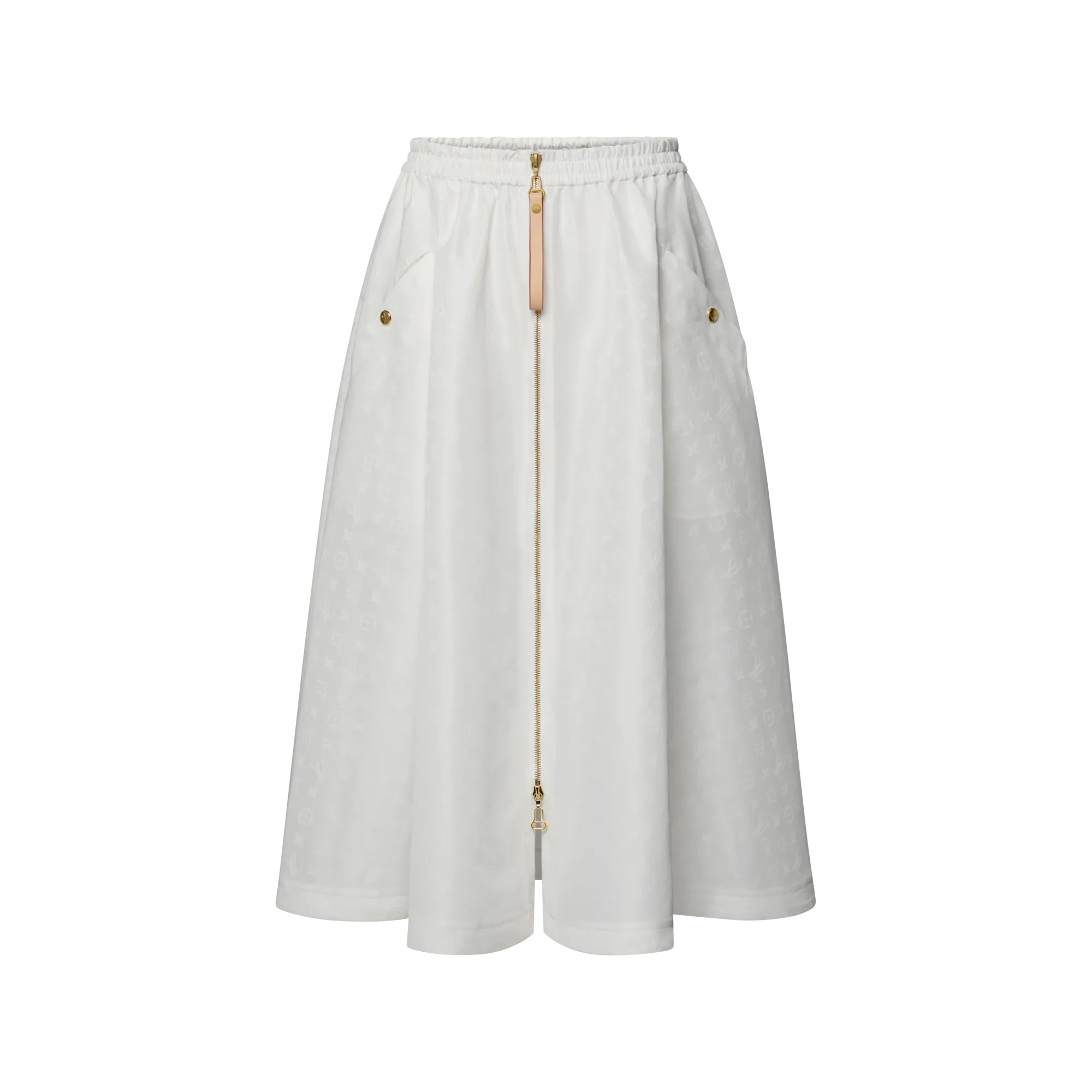 Monogram Zipper Front Skirt