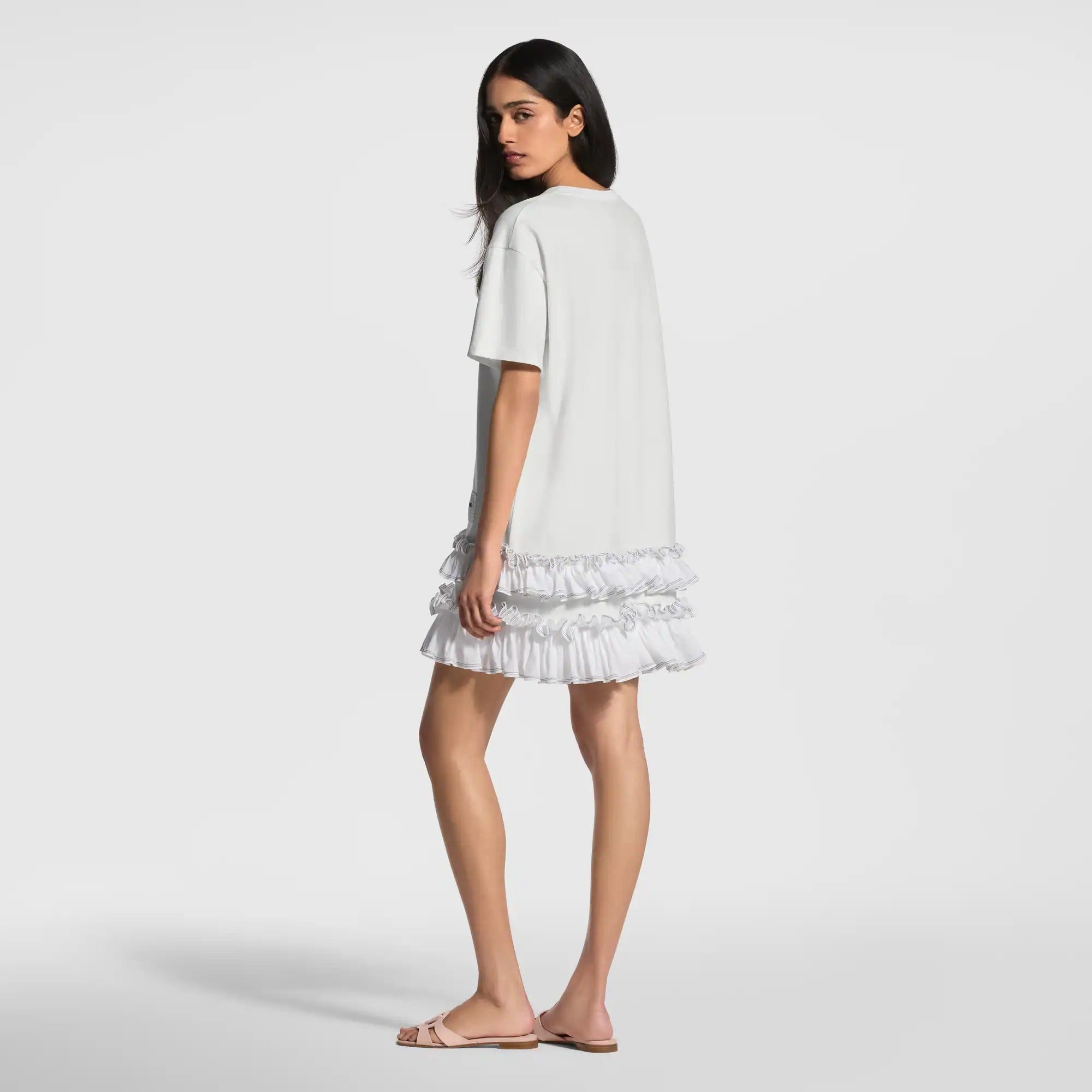Ruffle Trim T-Shirt Dress