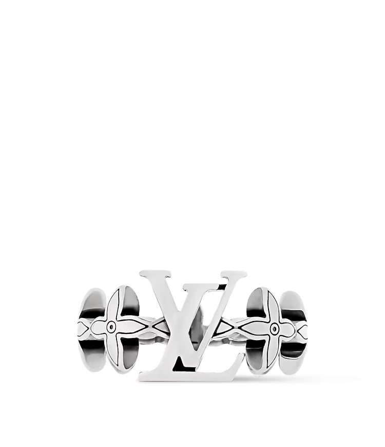 LV Flower Puffy Chain Ring