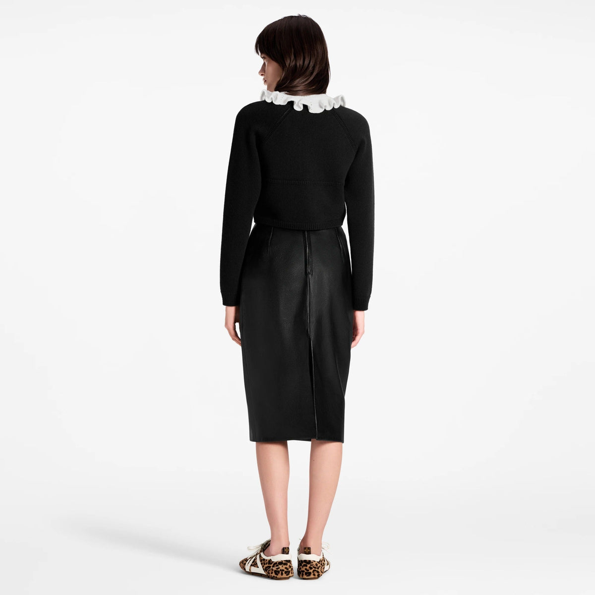 Ruffle Collar Cardigan