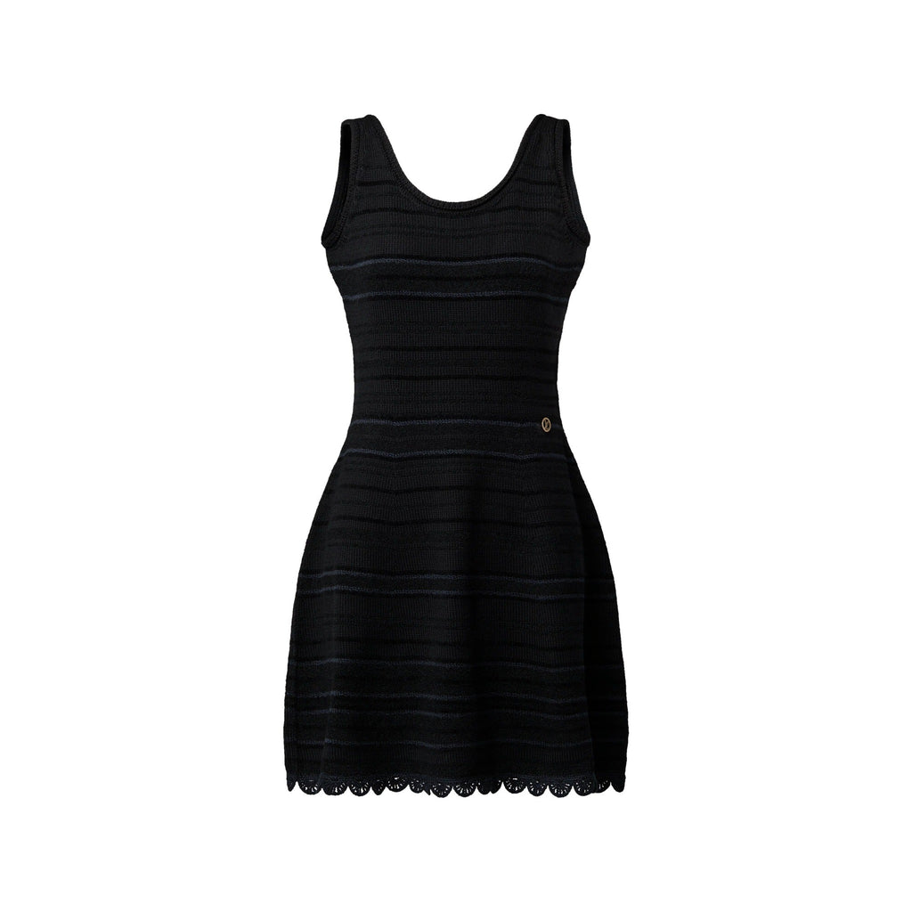 Scoop Back Striped Dress