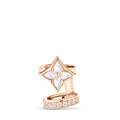 Color Blossom XS Star Earcuff, Pink Gold, White Mother-of-Pearl and Diamonds - per unit