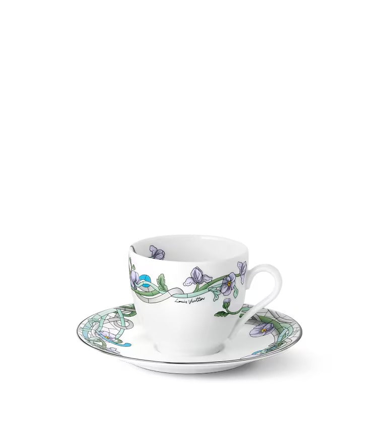 Asnieres Set Of 2 Coffee Cups And Saucers