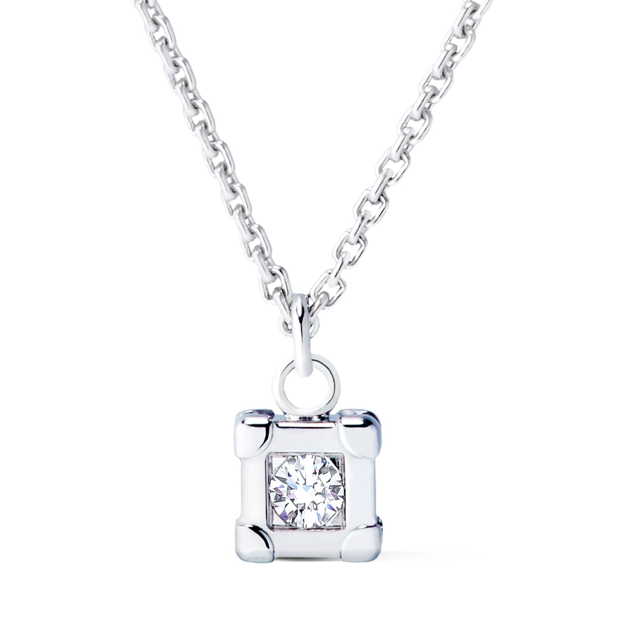 Les Gastons Vuitton Trunk Pendant, White Gold and Diamond