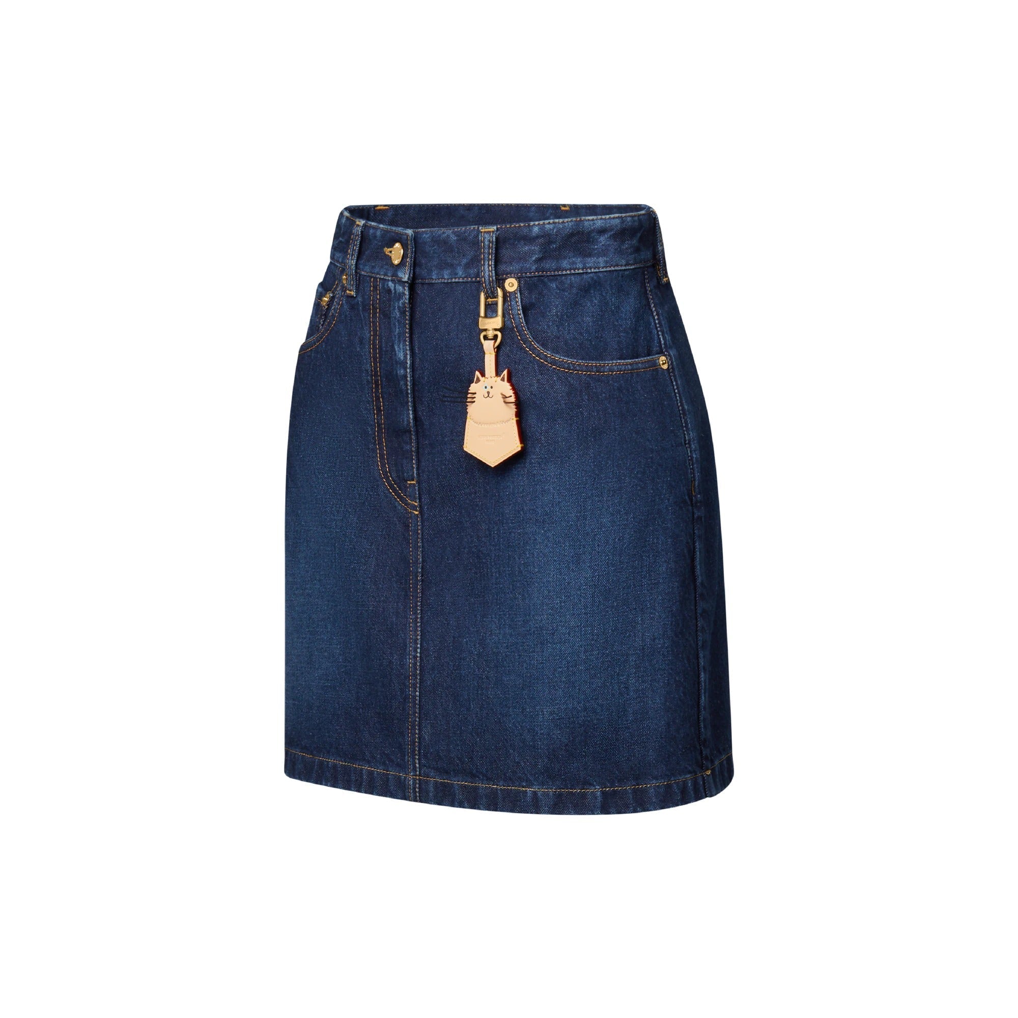 Washed Denim Skirt