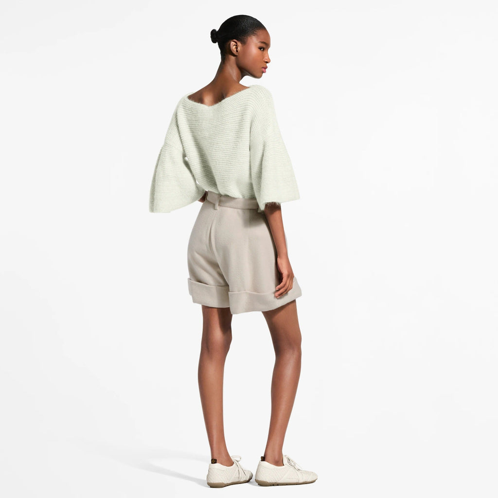 Cuffed Wool-Cashmere Shorts