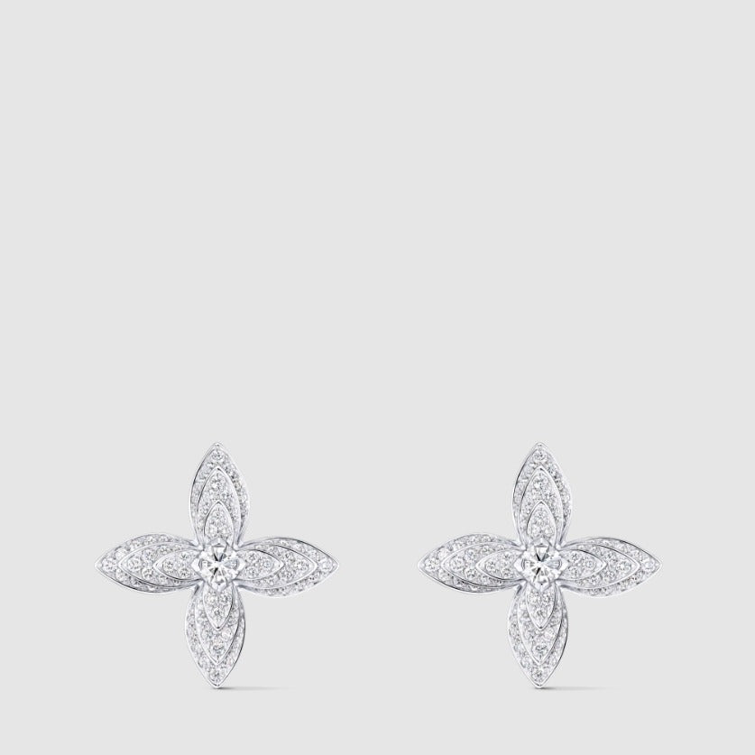 Idylle Blossom Earrings, White Gold & Diamonds