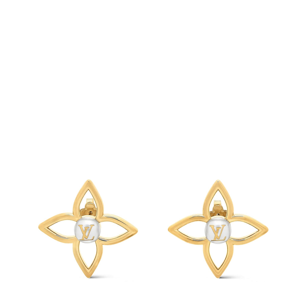 Pearly Flower Stud Earrings