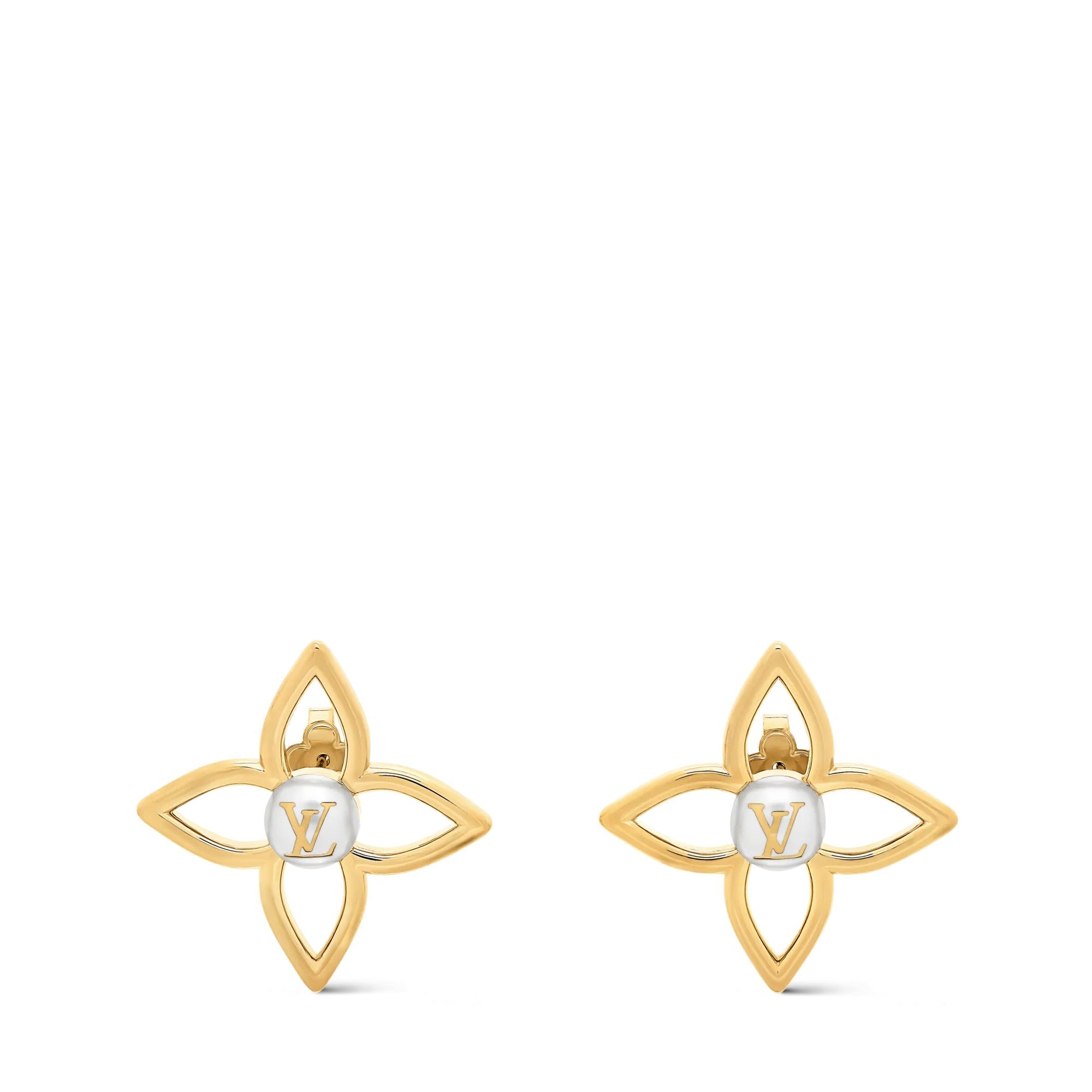 Pearly Flower Stud Earrings