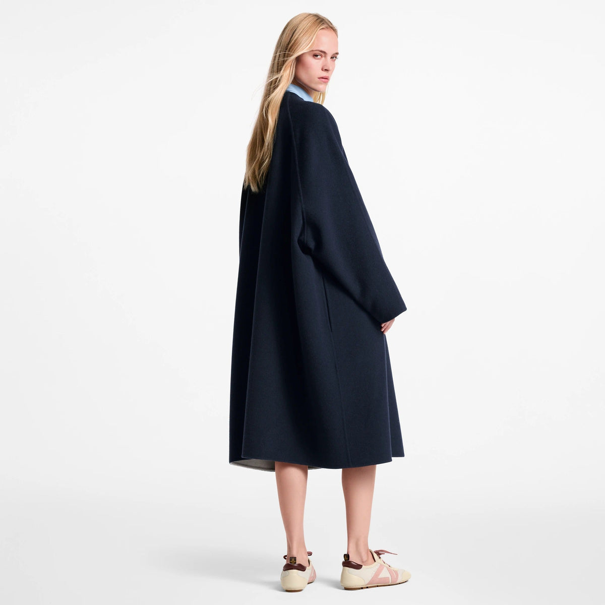 Drape Front Long Coat