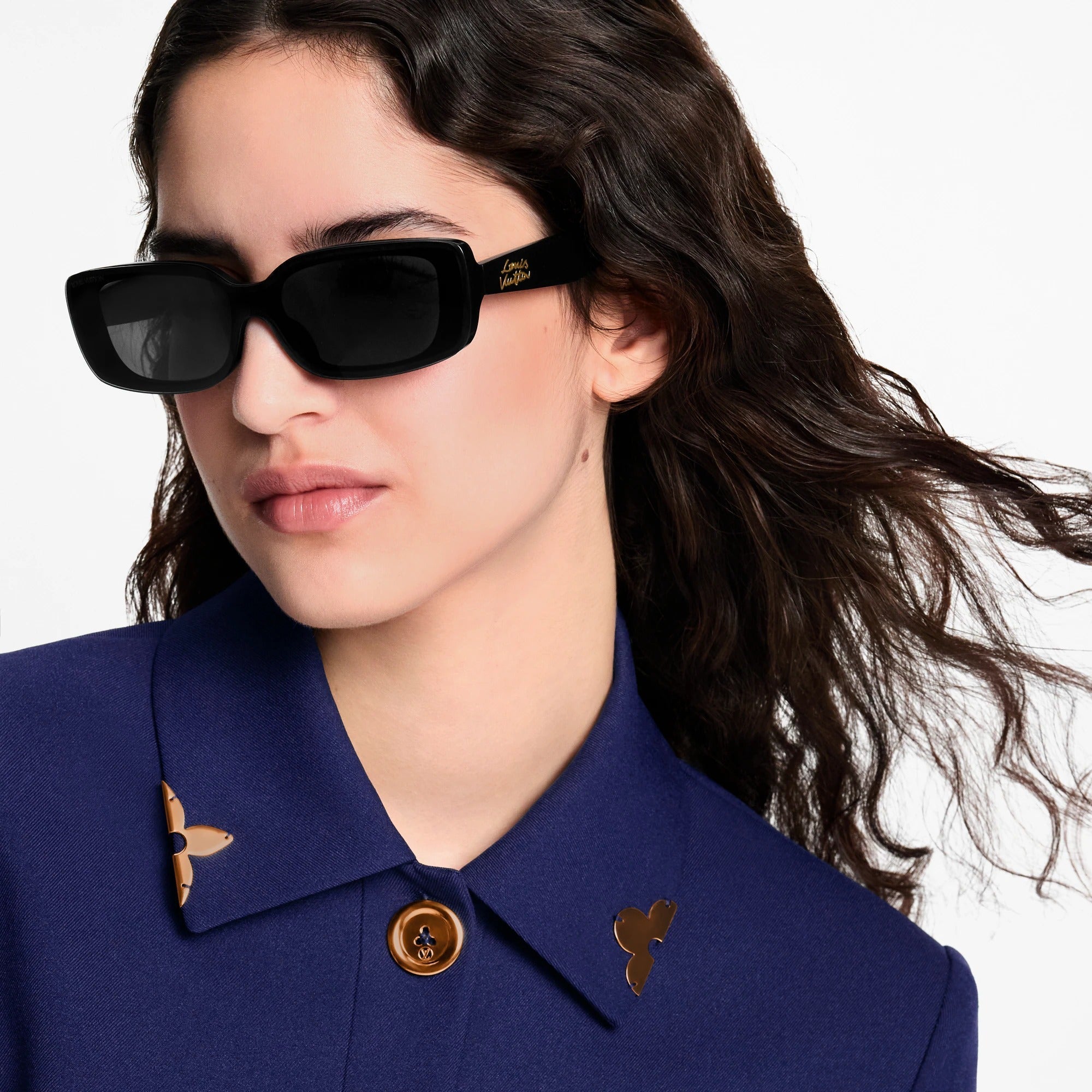 LV Script Low Rectangle Sunglasses