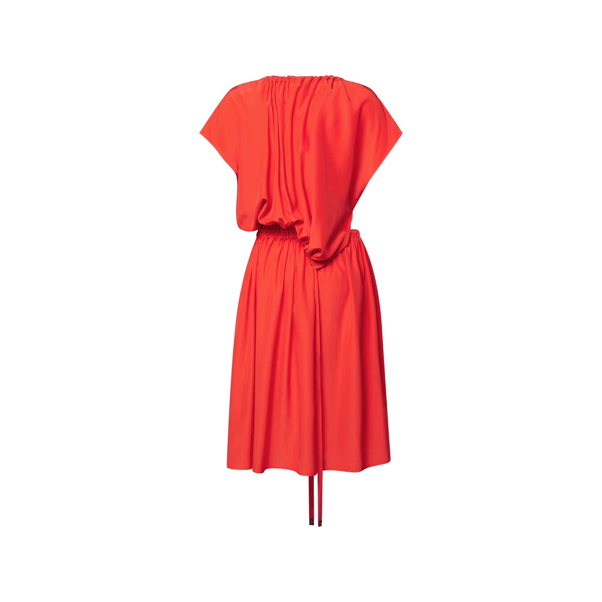 Washed Silk Drawstring Dress
