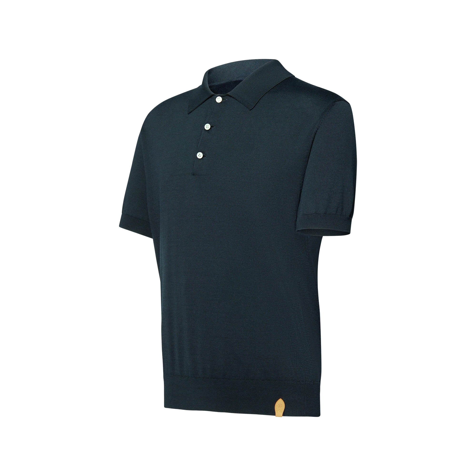 Cotton-Silk Short-Sleeved Polo Shirt