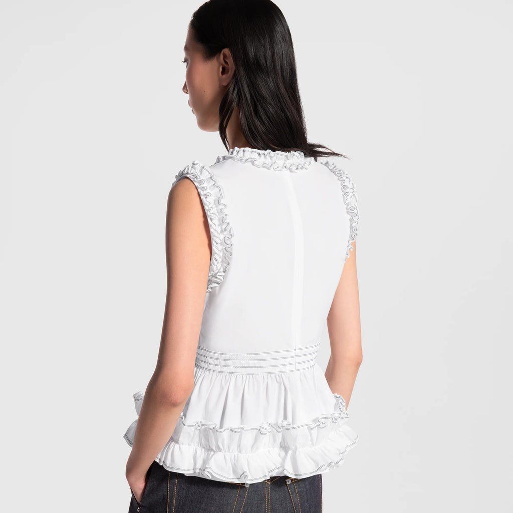 Ruffle Trim Top