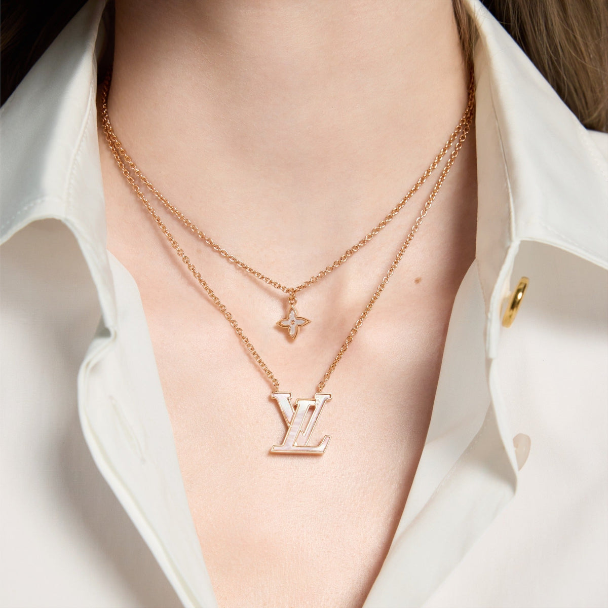Lady LV Pearlescent Necklace