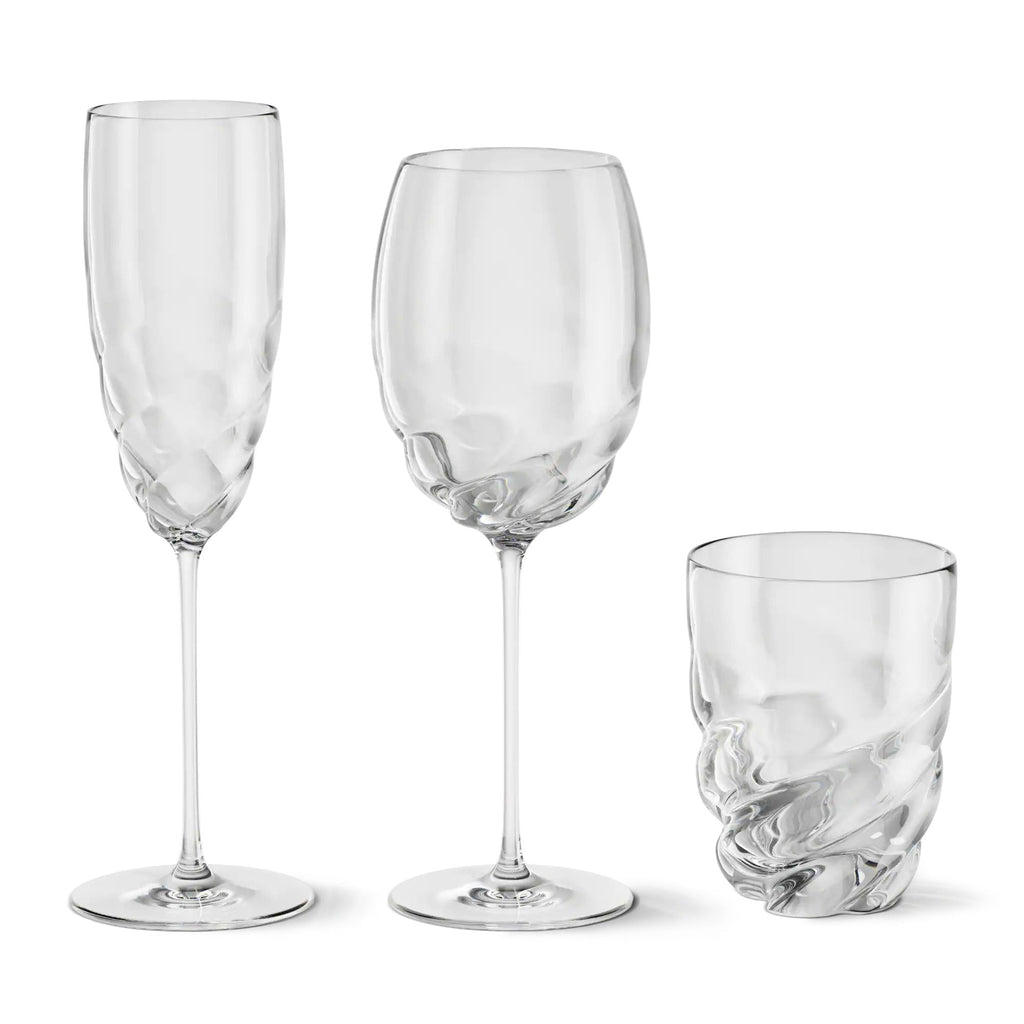 Twist Set of 2 Champagne Glass H25