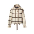 Check Motif Hooded Jacket