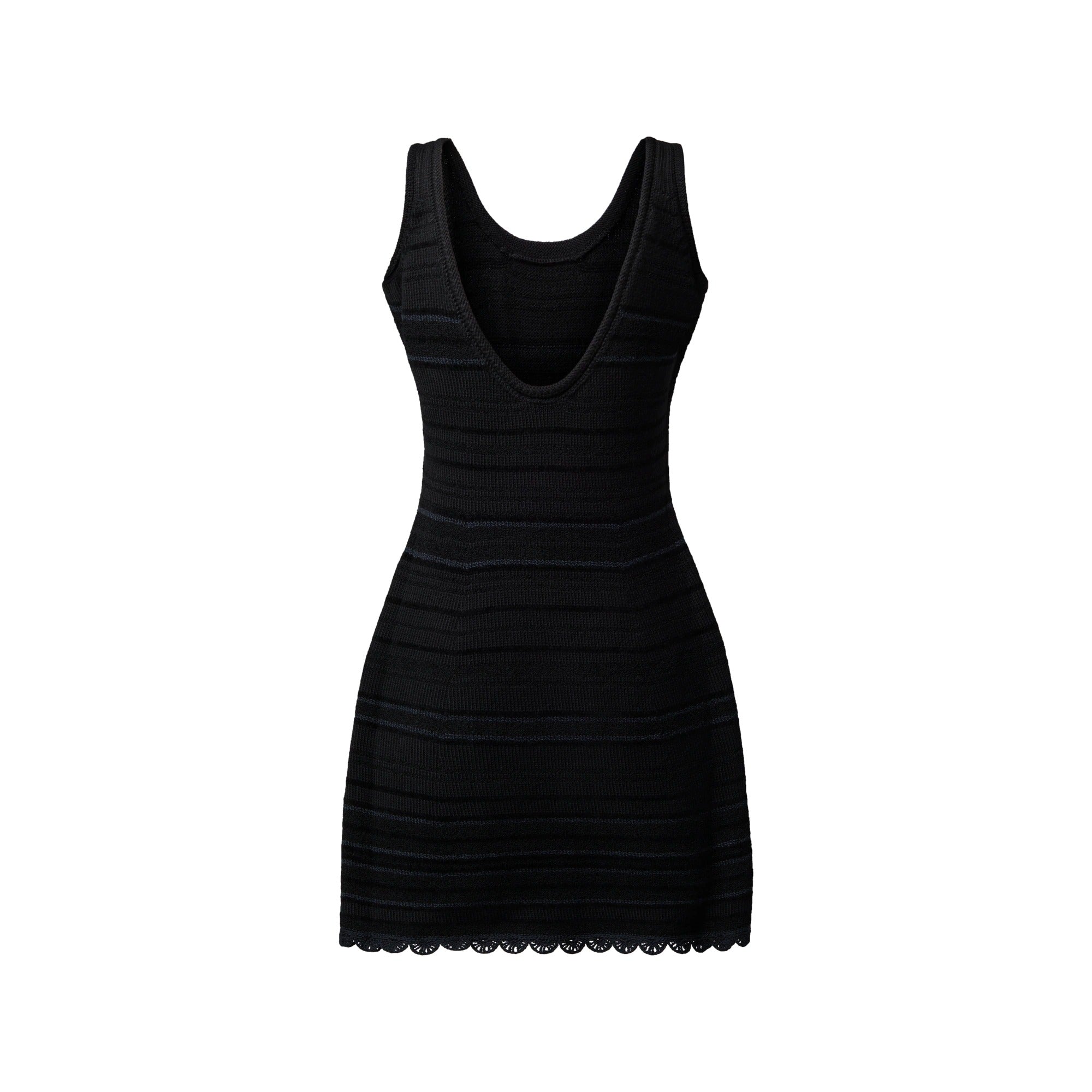 Scoop Back Striped Dress