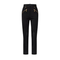 Leather Accent Riding Pants