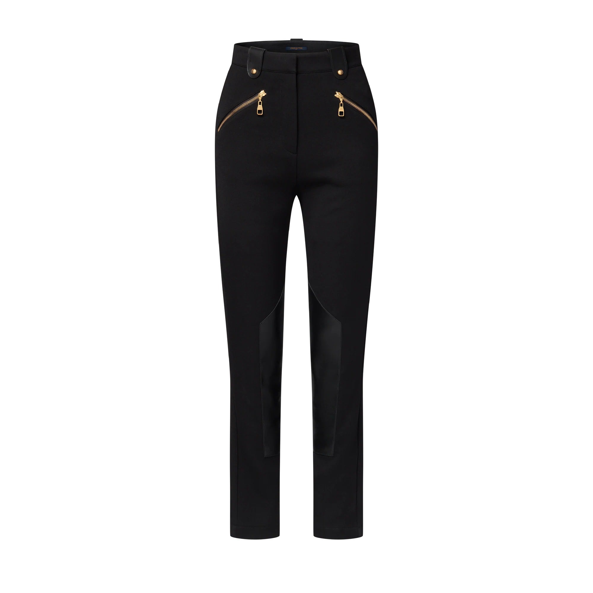 Leather Accent Riding Pants