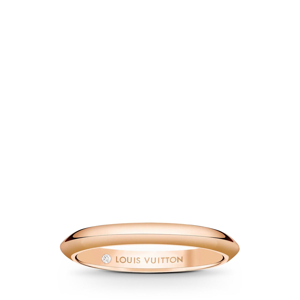 LV Diamonds 2.5mm Band, Pink Gold