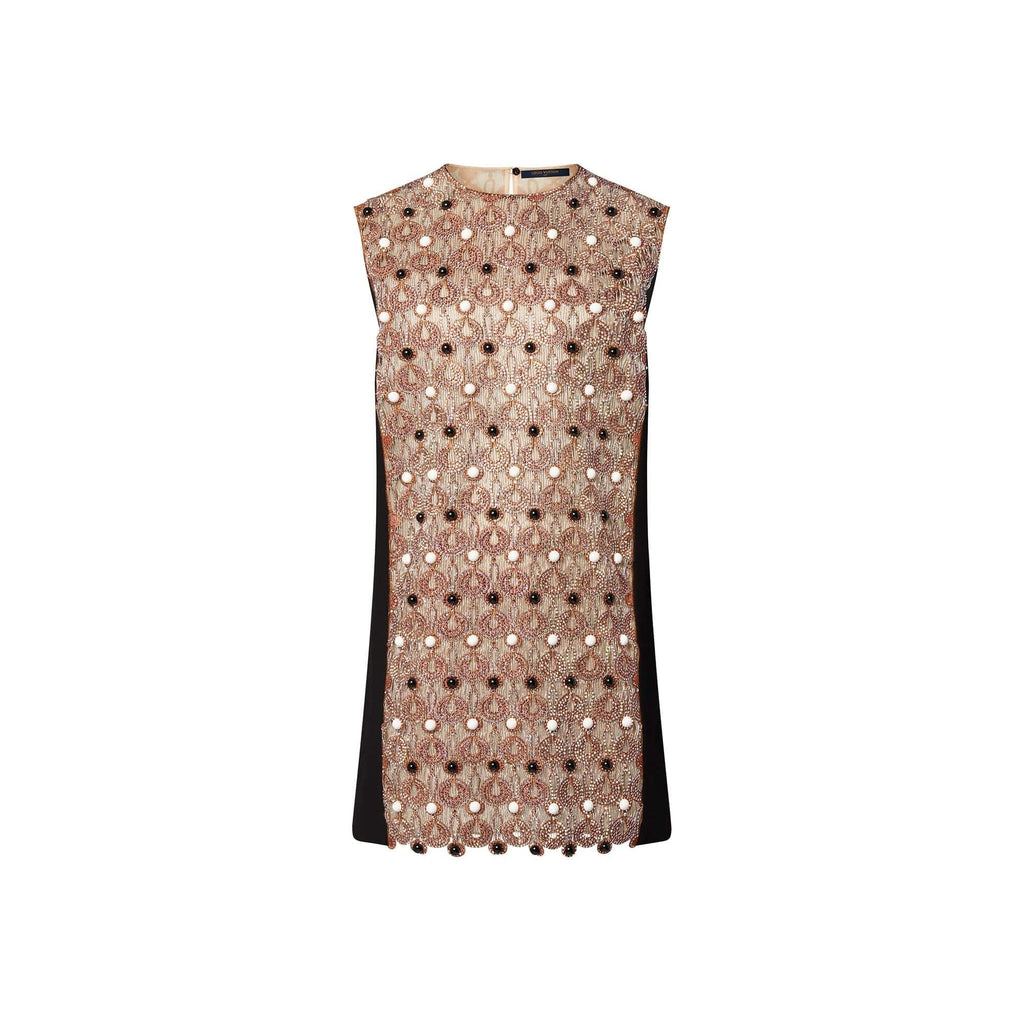 Beaded Embroidered Mini Dress