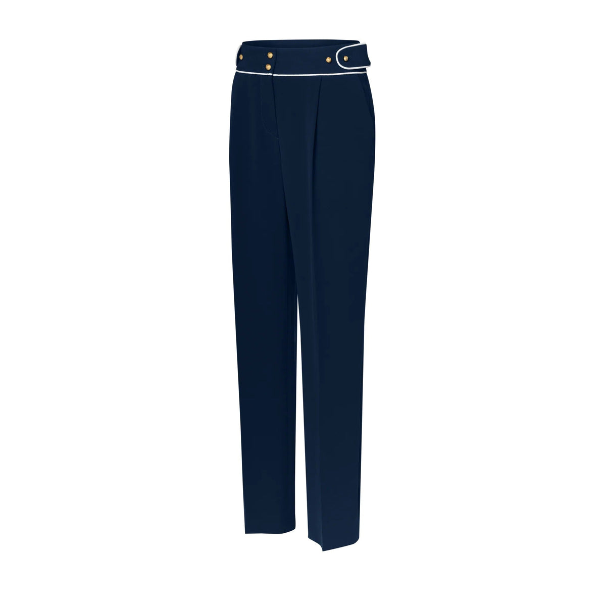 Contrast Accent Tailored Pants