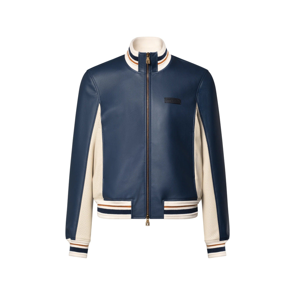 Sporty Leather Track Top