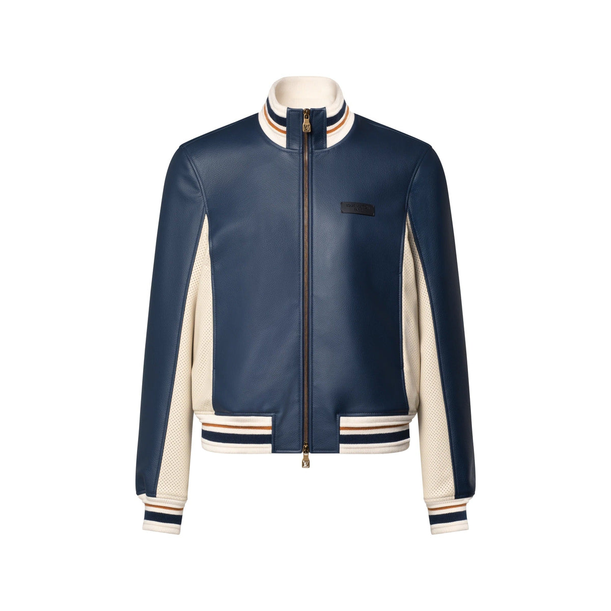 Sporty Leather Track Top