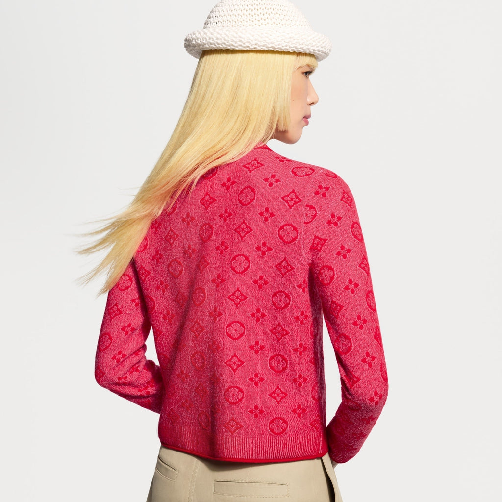 Monogram Tweed-Effect Knit Cardigan