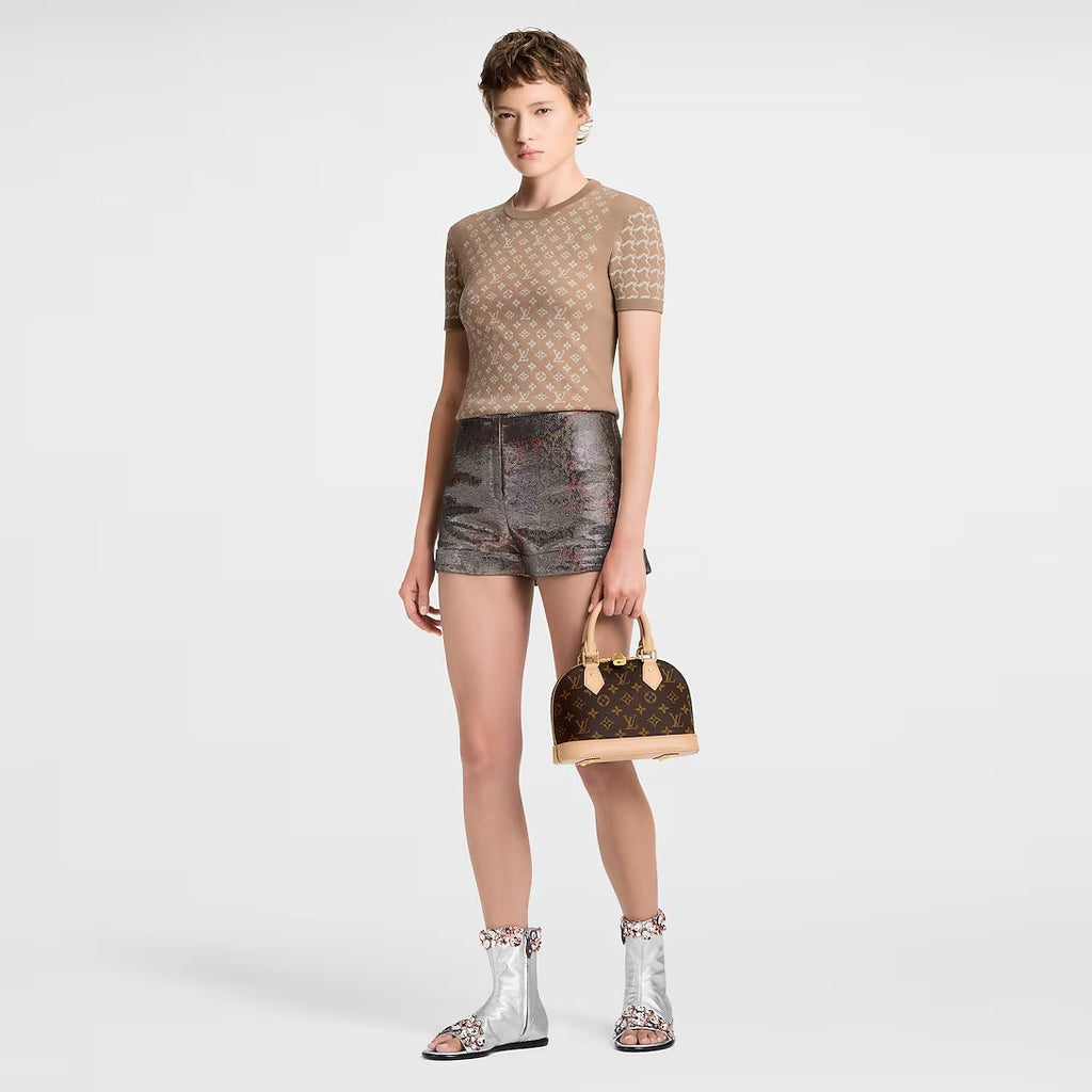 Monogram Honeycomb Knit Top