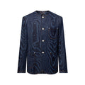 Chic Collarless Denim Jacket