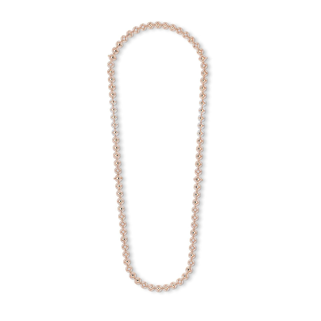 Galaxie Long Necklace, Rose Gold and Diamonds
