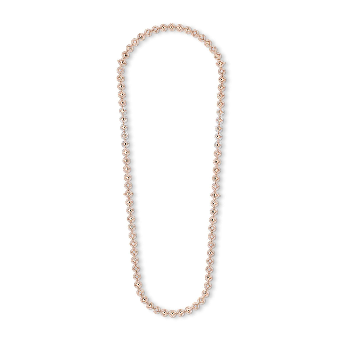 Galaxie Long Necklace, Rose Gold and Diamonds