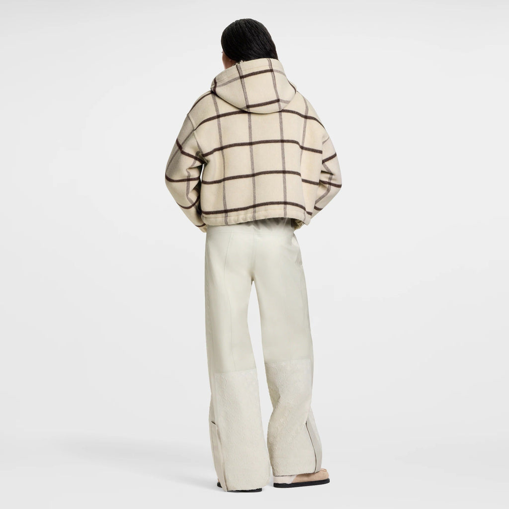 Check Motif Hooded Jacket